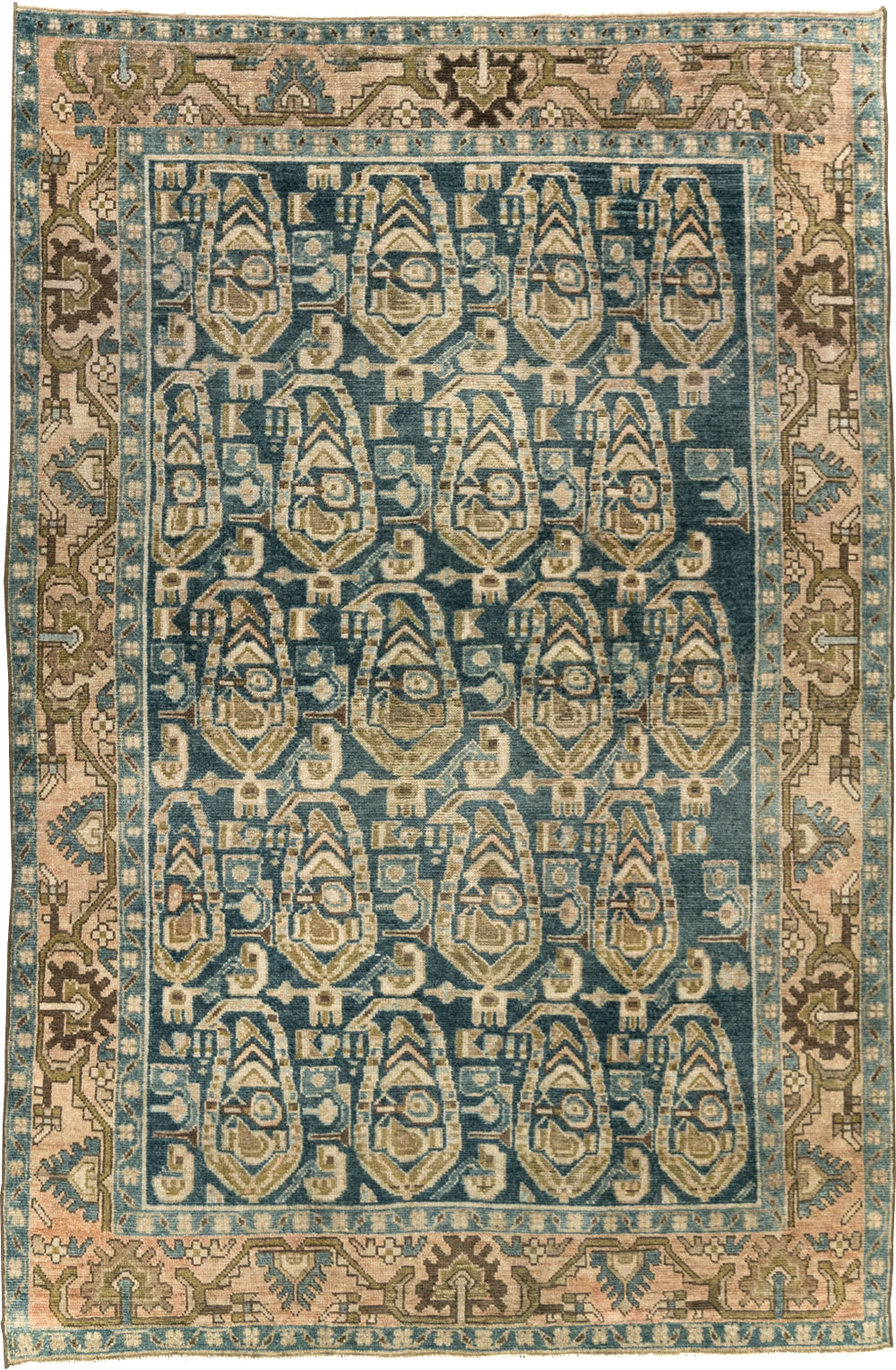 Vintage Persian Malayer Accent Rug, No.28789 - Gsblank