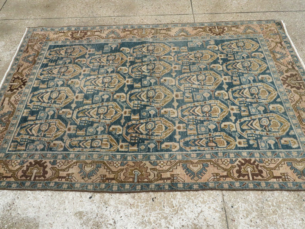 Vintage Persian Malayer Accent Rug, No.28789 - Gsblank