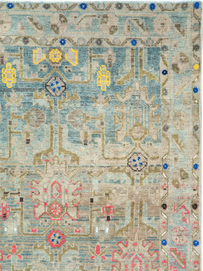 Vintage Persian Malayer Throw Rug, No.28796 - Gsblank