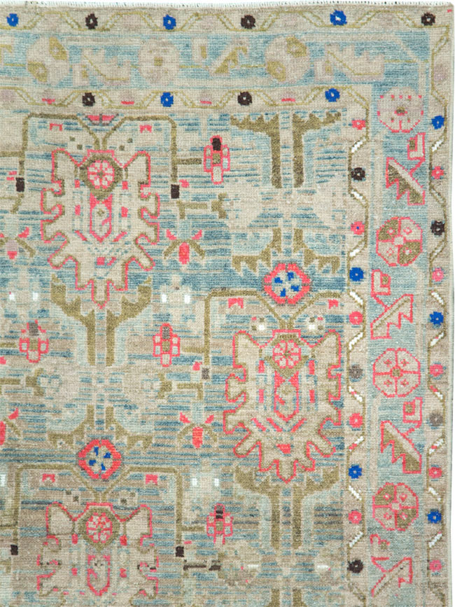Vintage Persian Malayer Throw Rug, No.28796 - Gsblank