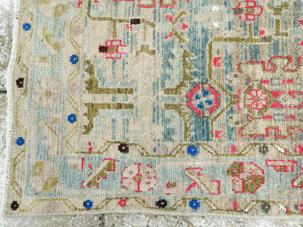 Vintage Persian Malayer Throw Rug, No.28796 - Gsblank