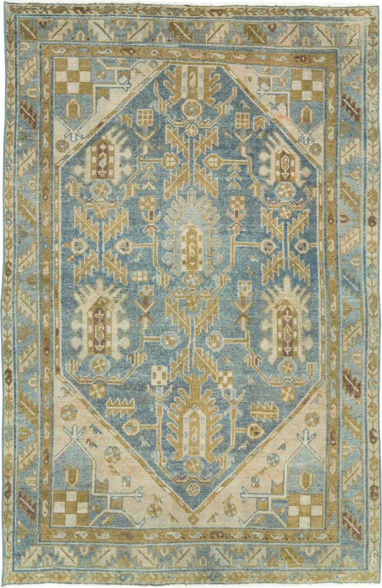 Vintage Persian Malayer Accent Rug, No.28804 - Gsblank