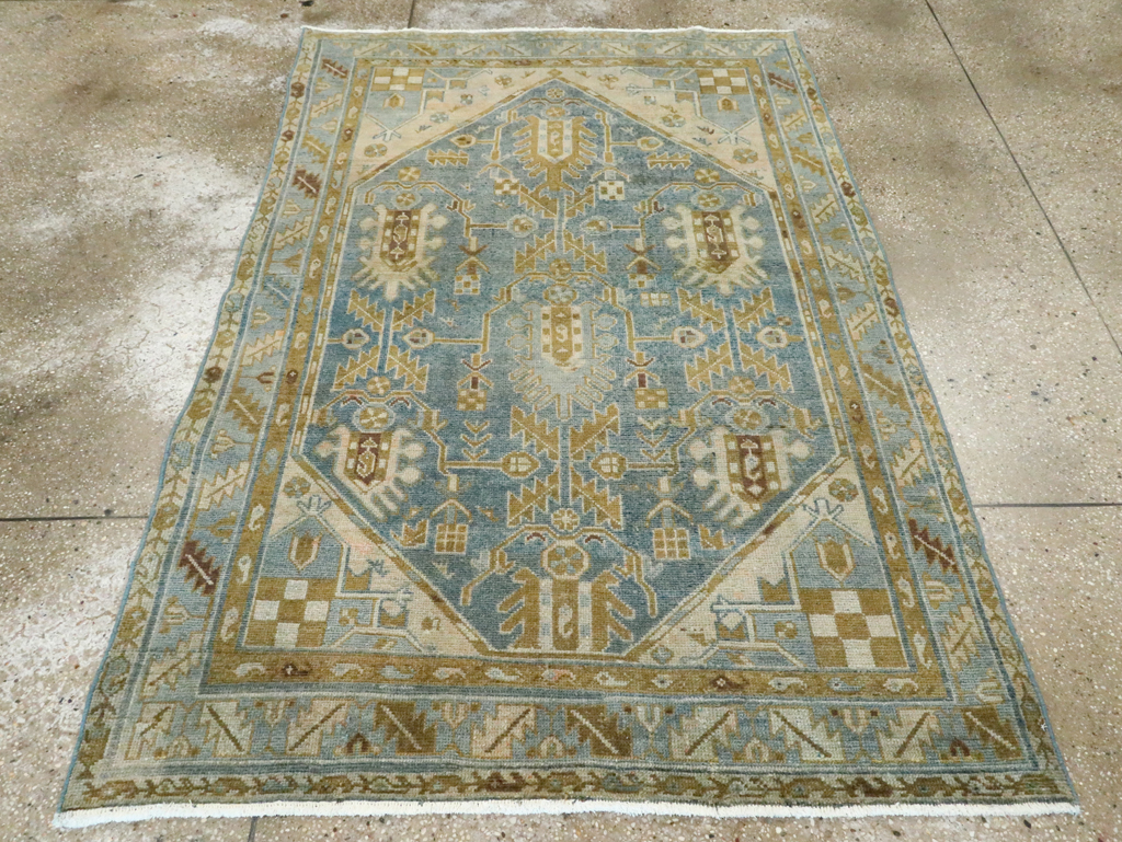 Vintage Persian Malayer Accent Rug, No.28804 - Gsblank