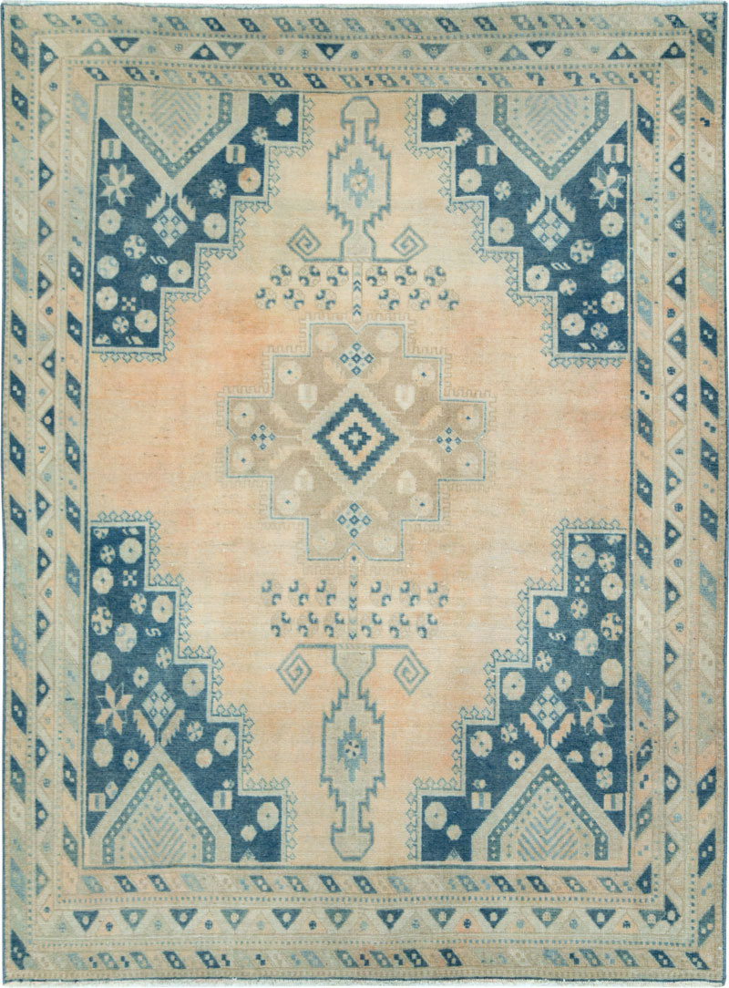 Vintage Persian Afshar Accent Rug, No.28806 - Gsblank