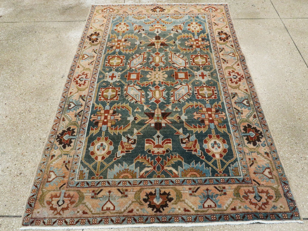 Vintage Persian Malayer Accent Rug, No.28807 - Gsblank