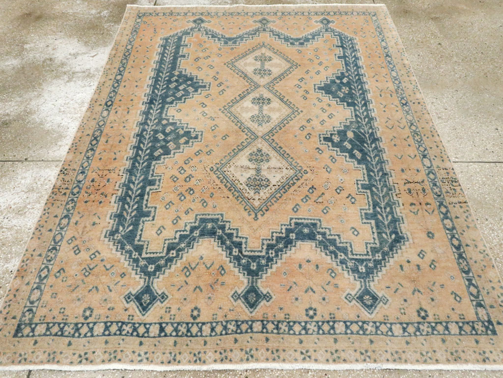 Vintage Persian Afshar Accent Rug, No.28813 - Gsblank