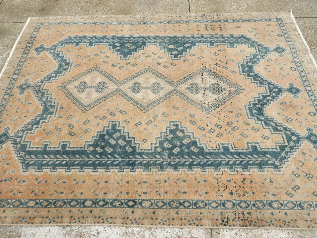 Vintage Persian Afshar Accent Rug, No.28813 - Gsblank