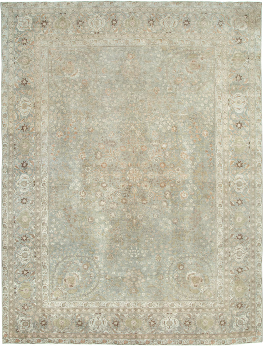 Antique Persian Tabriz Room Size Carpet, No.28822 - Gsblank