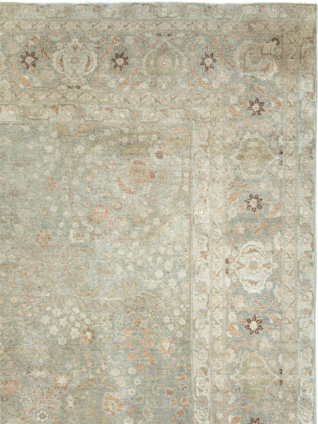 Antique Persian Tabriz Room Size Carpet, No.28822 - Gsblank