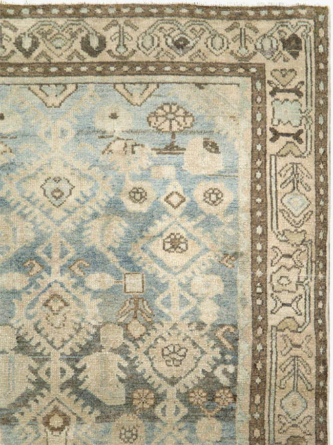 Vintage Persian Malayer Throw Rug, No.28823 - Gsblank
