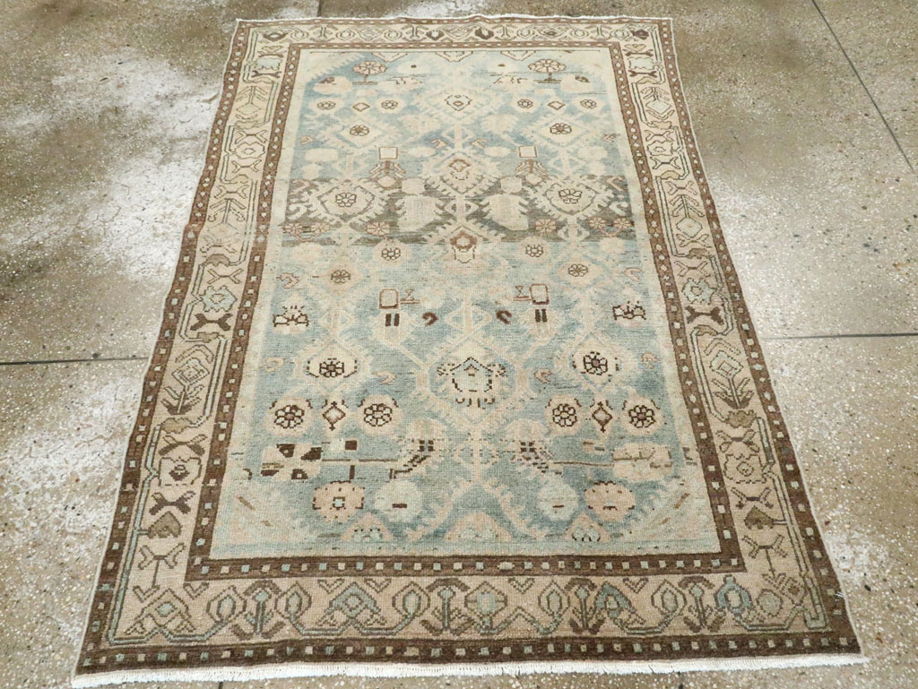 Vintage Persian Malayer Throw Rug, No.28823 - Gsblank