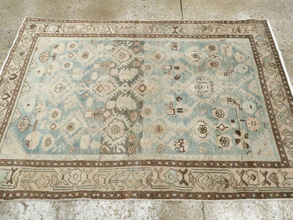Vintage Persian Malayer Throw Rug, No.28823 - Gsblank
