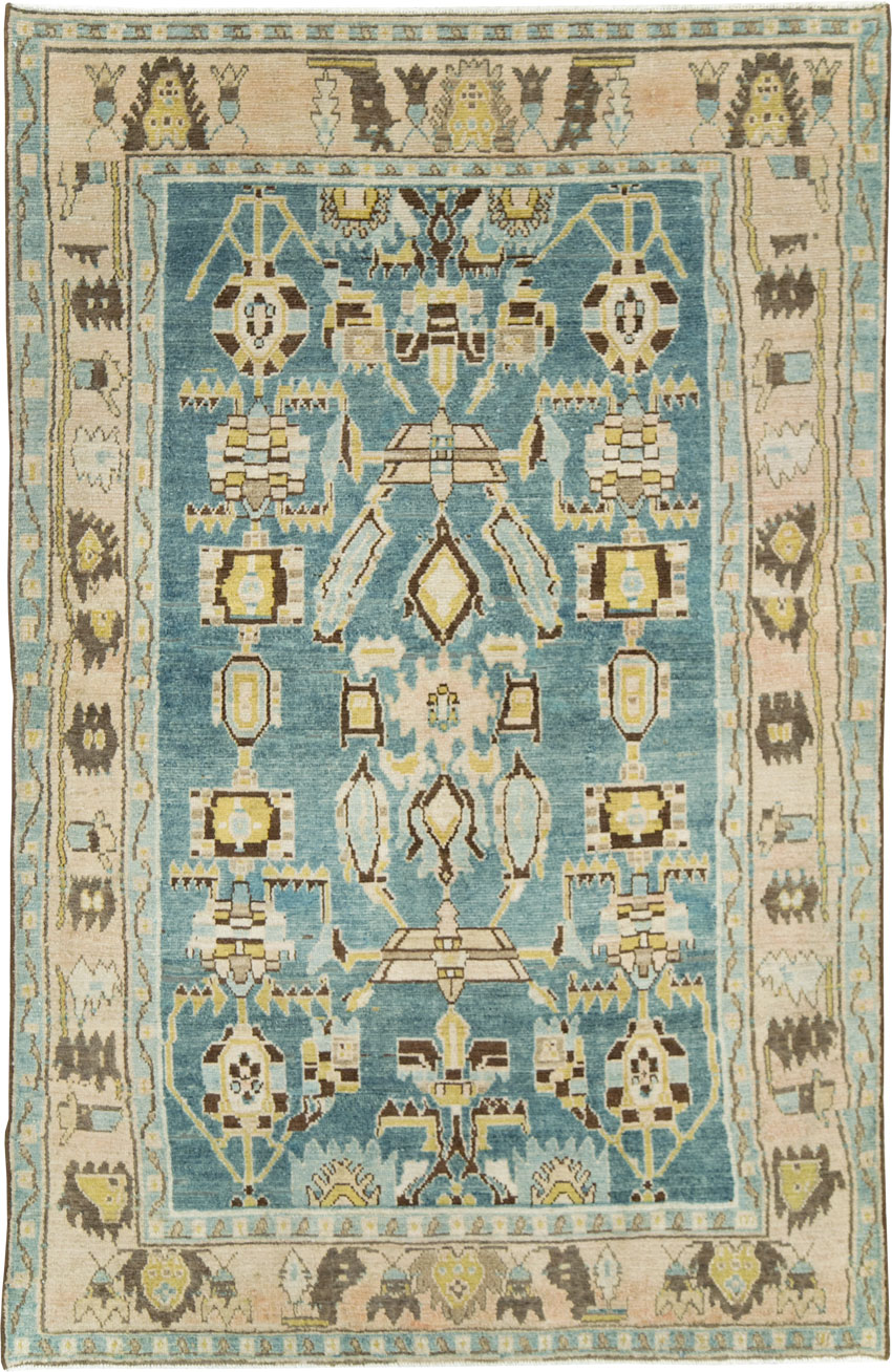 Vintage Persian Malayer Accent Rug, No.28826 - Gsblank