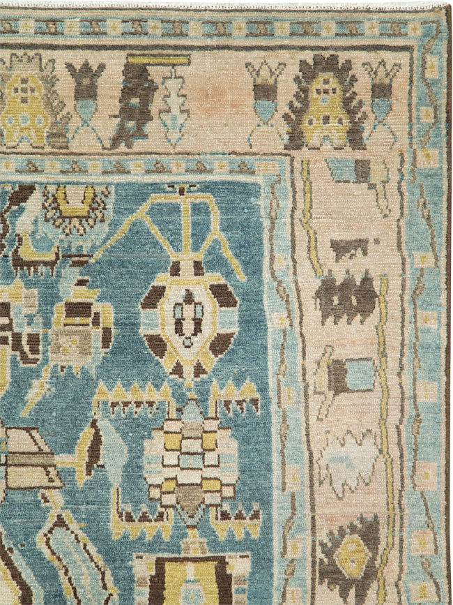 Vintage Persian Malayer Accent Rug, No.28826 - Gsblank