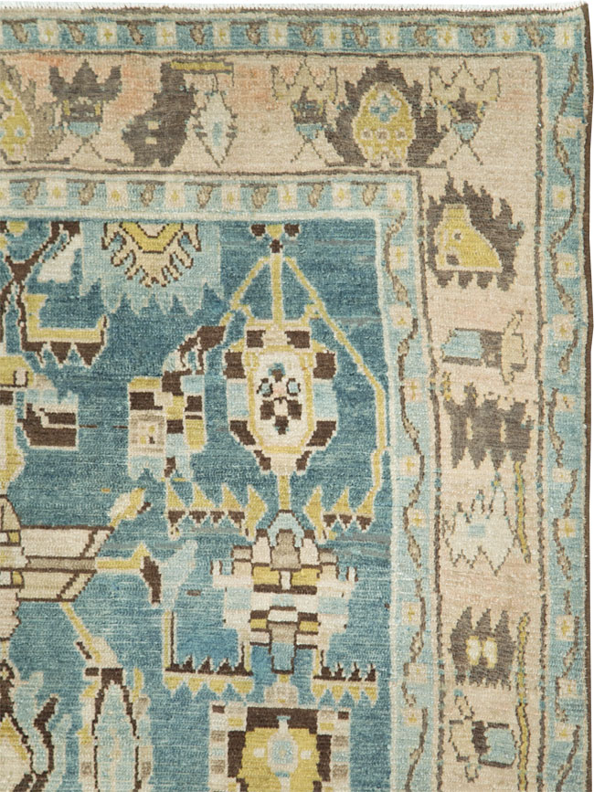 Vintage Persian Malayer Accent Rug, No.28826 - Gsblank