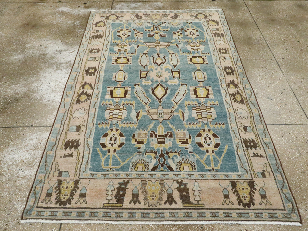 Vintage Persian Malayer Accent Rug, No.28826 - Gsblank