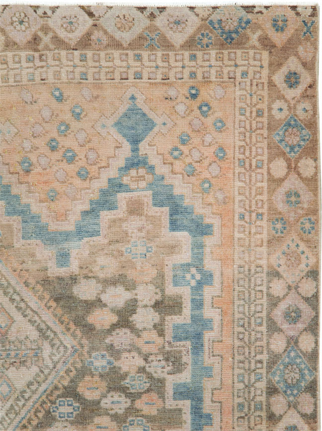 Vintage Persian Afshar Accent Rug, No.28846 - Gsblank