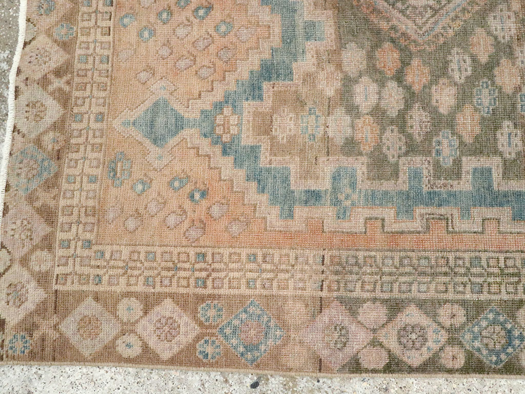 Vintage Persian Afshar Accent Rug, No.28846 - Gsblank