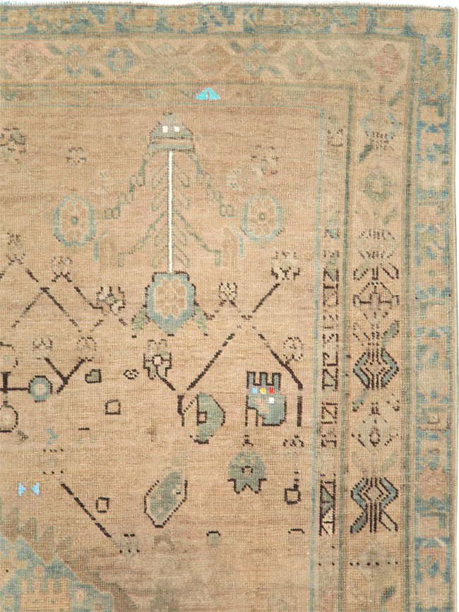 Vintage Persian Afshar Accent Rug, No.28849 - Gsblank