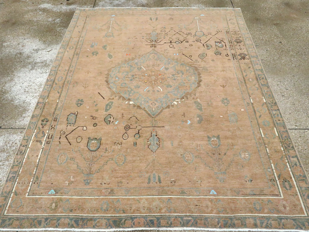 Vintage Persian Afshar Accent Rug, No.28849 - Gsblank
