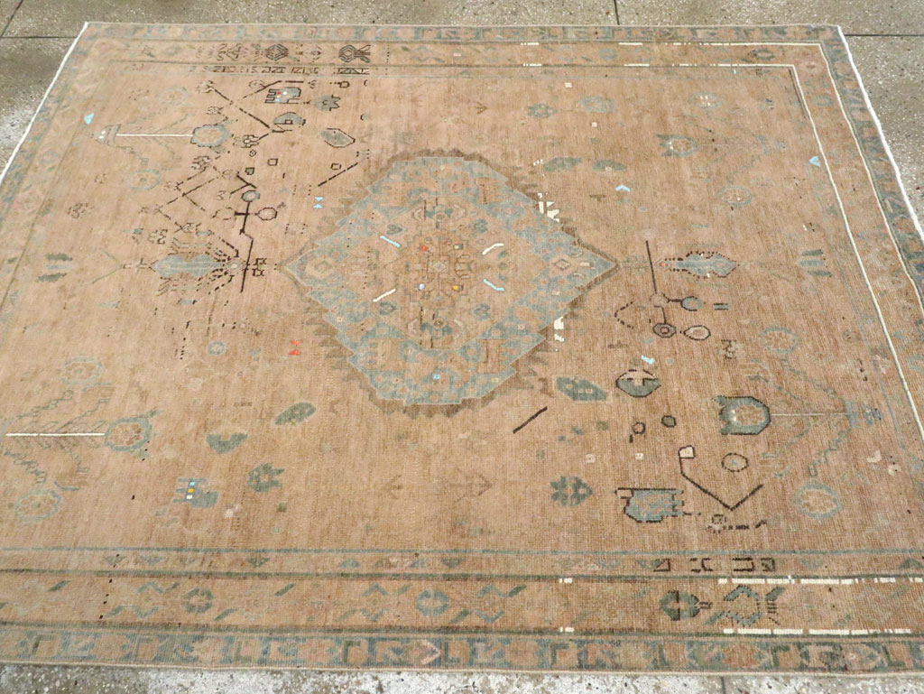 Vintage Persian Afshar Accent Rug, No.28849 - Gsblank