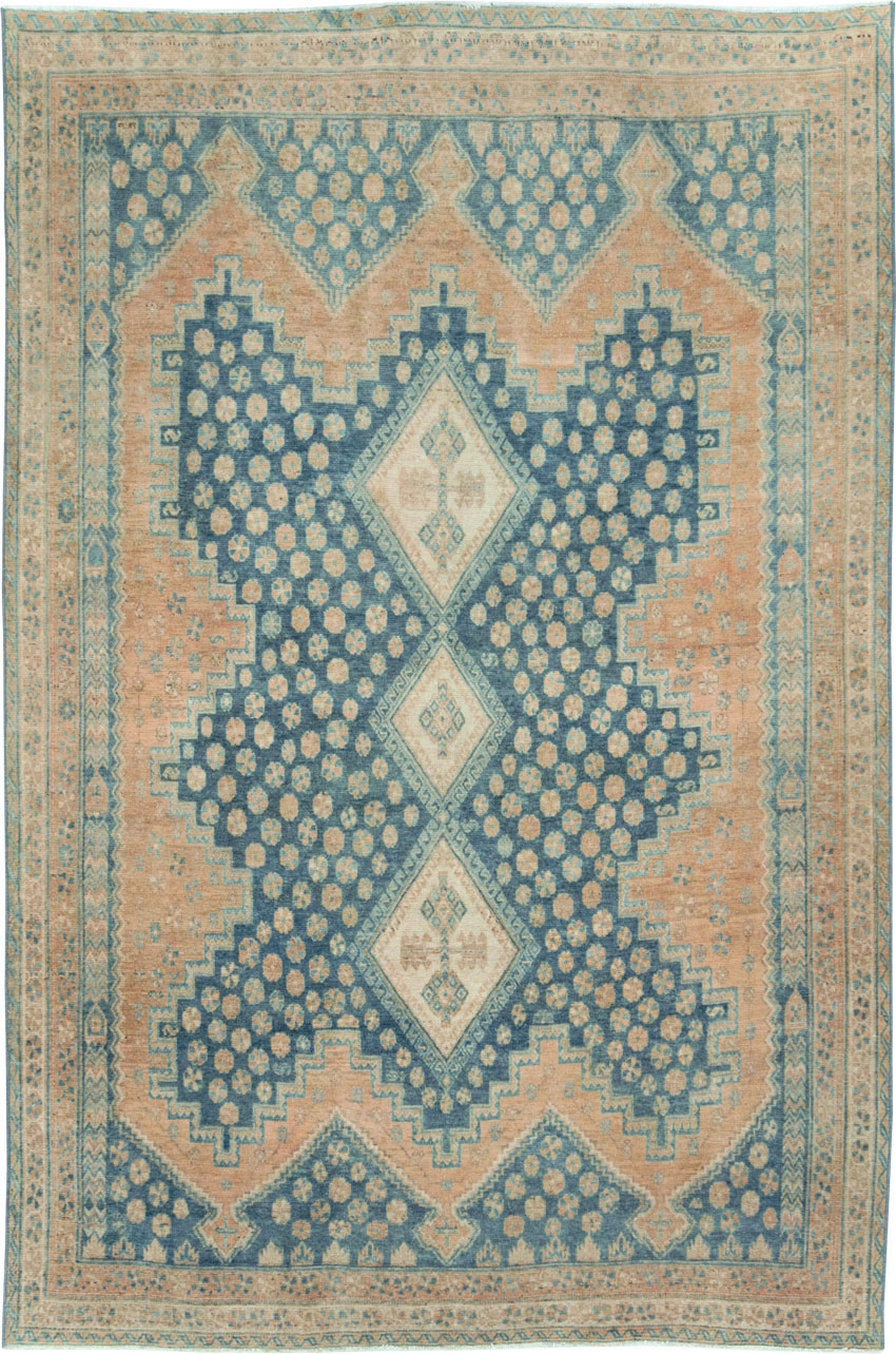 Vintage Persian Afshar Accent Rug, No.28851 - Gsblank