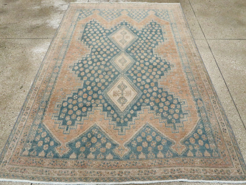 Vintage Persian Afshar Accent Rug, No.28851 - Gsblank