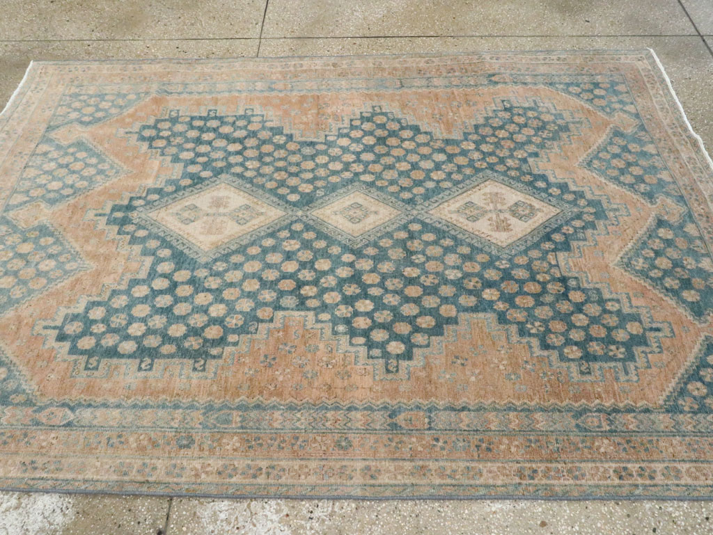 Vintage Persian Afshar Accent Rug, No.28851 - Gsblank