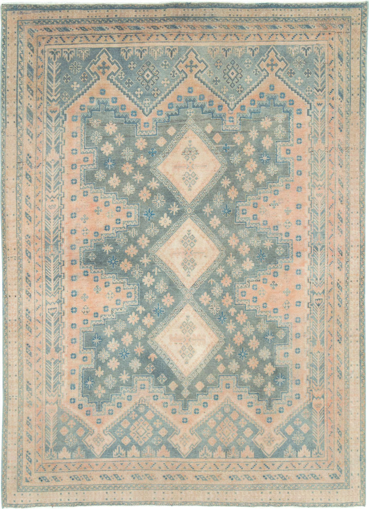Vintage Persian Afshar Accent Rug, No.28858 - Gsblank