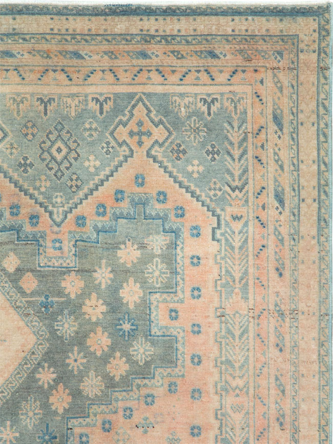 Vintage Persian Afshar Accent Rug, No.28858 - Gsblank