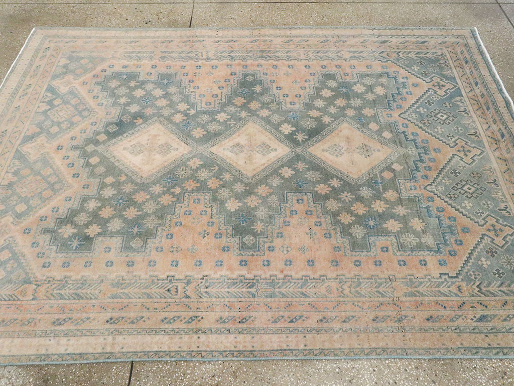 Vintage Persian Afshar Accent Rug, No.28858 - Gsblank