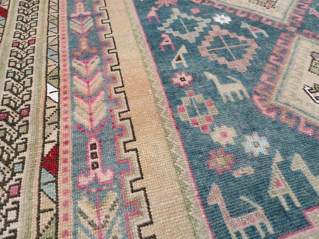 Vintage Persian Afshar Accent Rug, No.28862 - Gsblank