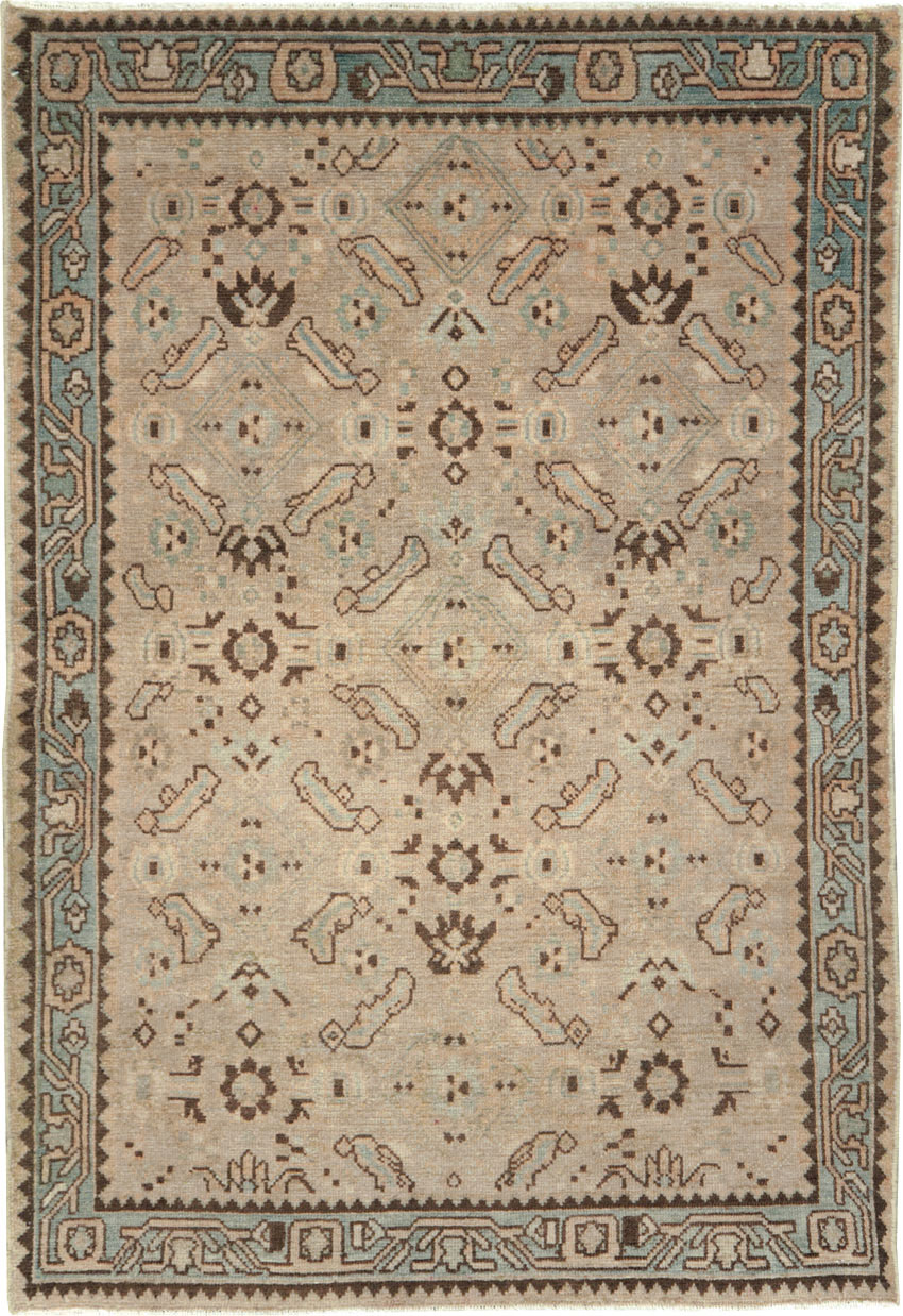 Vintage Persian Malayer Throw Rug, No.28866 - Gsblank