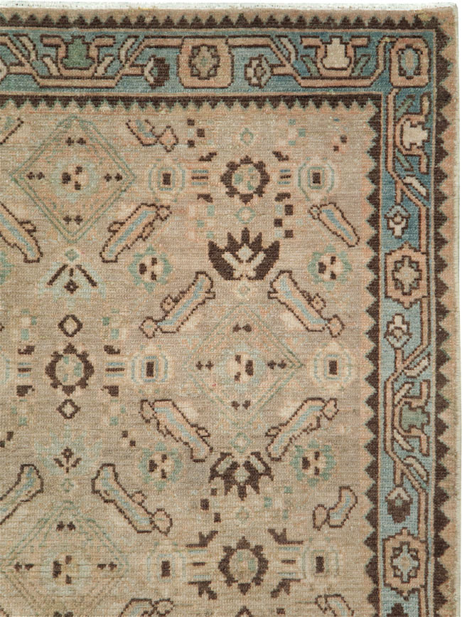 Vintage Persian Malayer Throw Rug, No.28866 - Gsblank