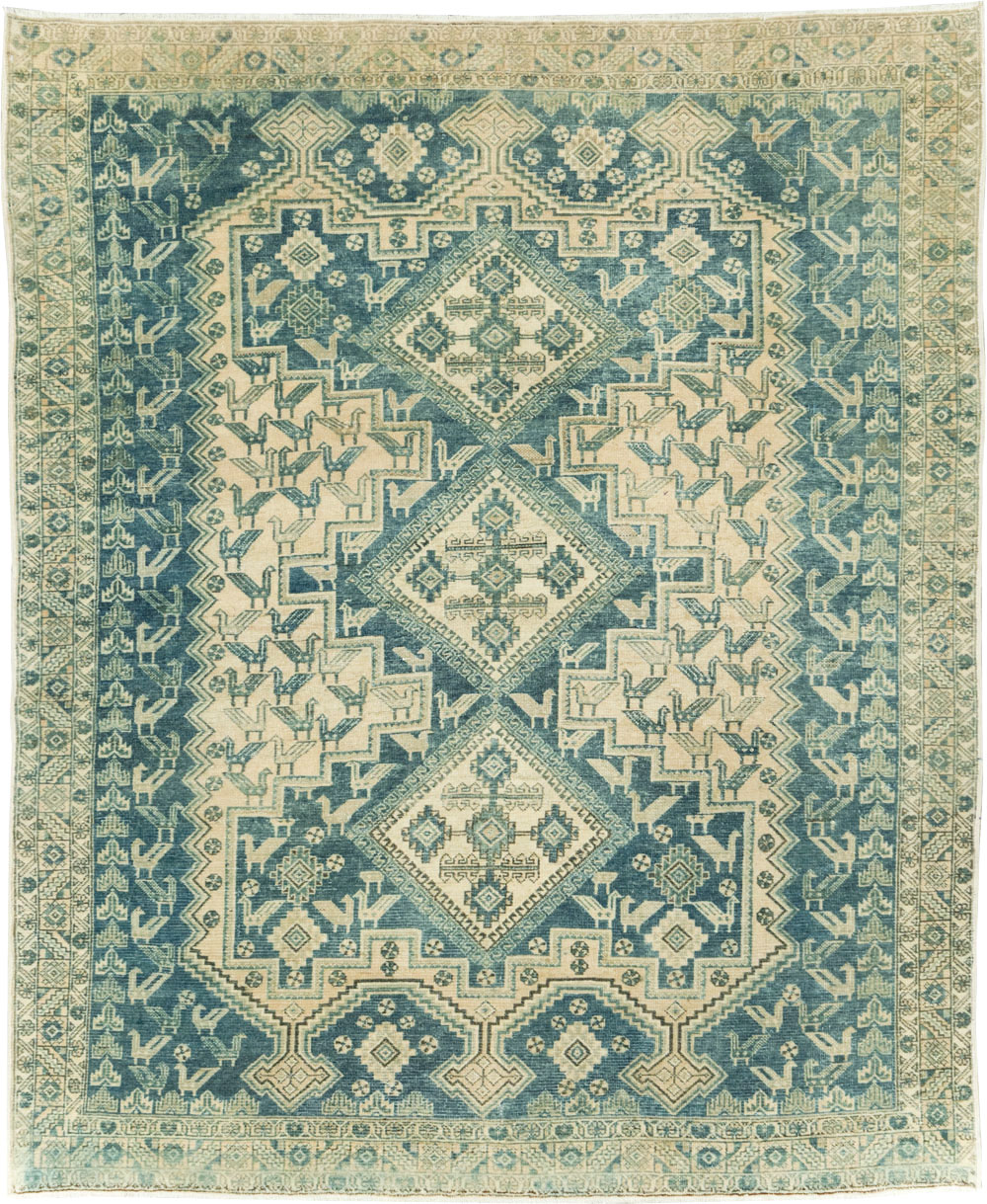 Vintage Persian Afshar Accent Rug, No.28874 - Gsblank