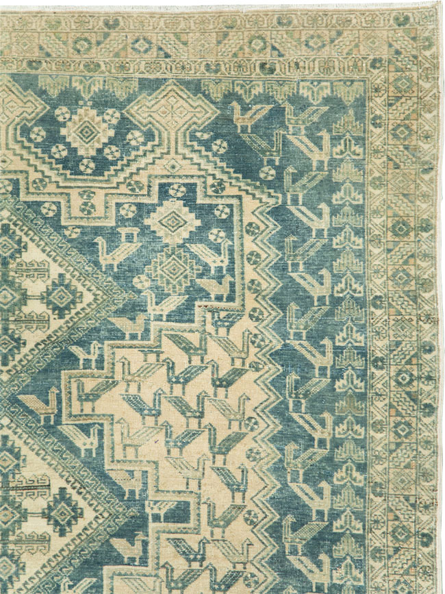 Vintage Persian Afshar Accent Rug, No.28874 - Gsblank