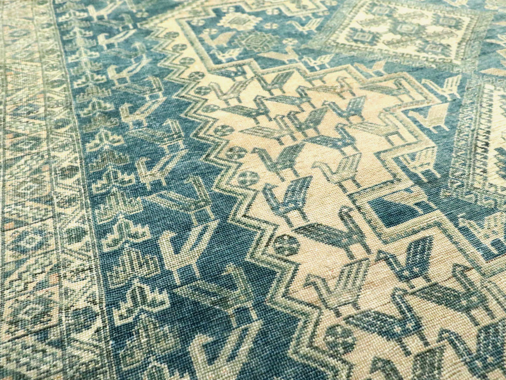 Vintage Persian Afshar Accent Rug, No.28874 - Gsblank