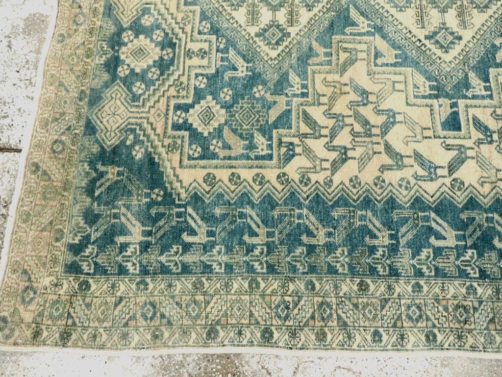 Vintage Persian Afshar Accent Rug, No.28874 - Gsblank