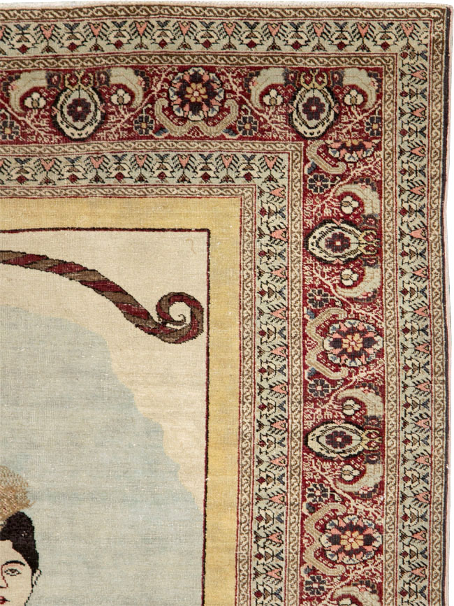 Antique Persian Tabriz Rug, No.28877 - Gsblank