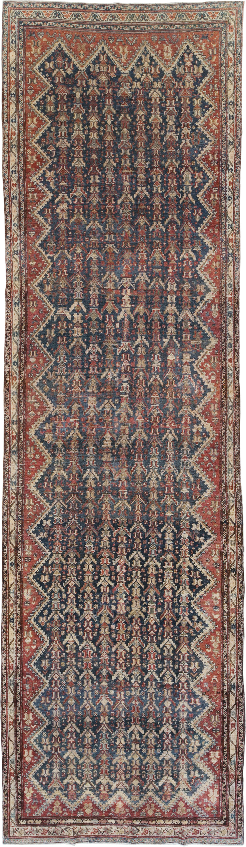 Antique Persian Malayer Wide Gallery Runner, No.28888 - Gsblank