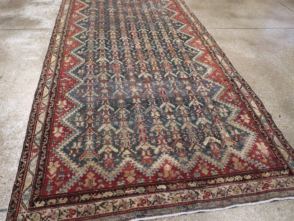 Antique Persian Malayer Wide Gallery Runner, No.28888 - Gsblank