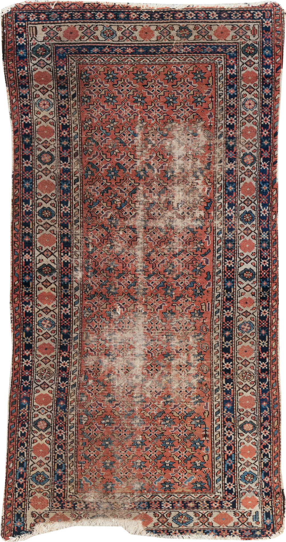Antique Distressed Malayer Rug, No.28892 - Gsblank