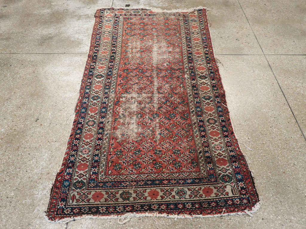 Antique Distressed Malayer Rug, No.28892 - Gsblank