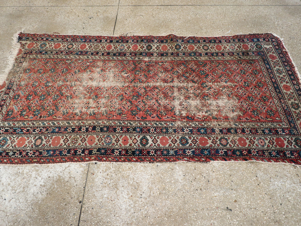 Antique Distressed Malayer Rug, No.28892 - Gsblank