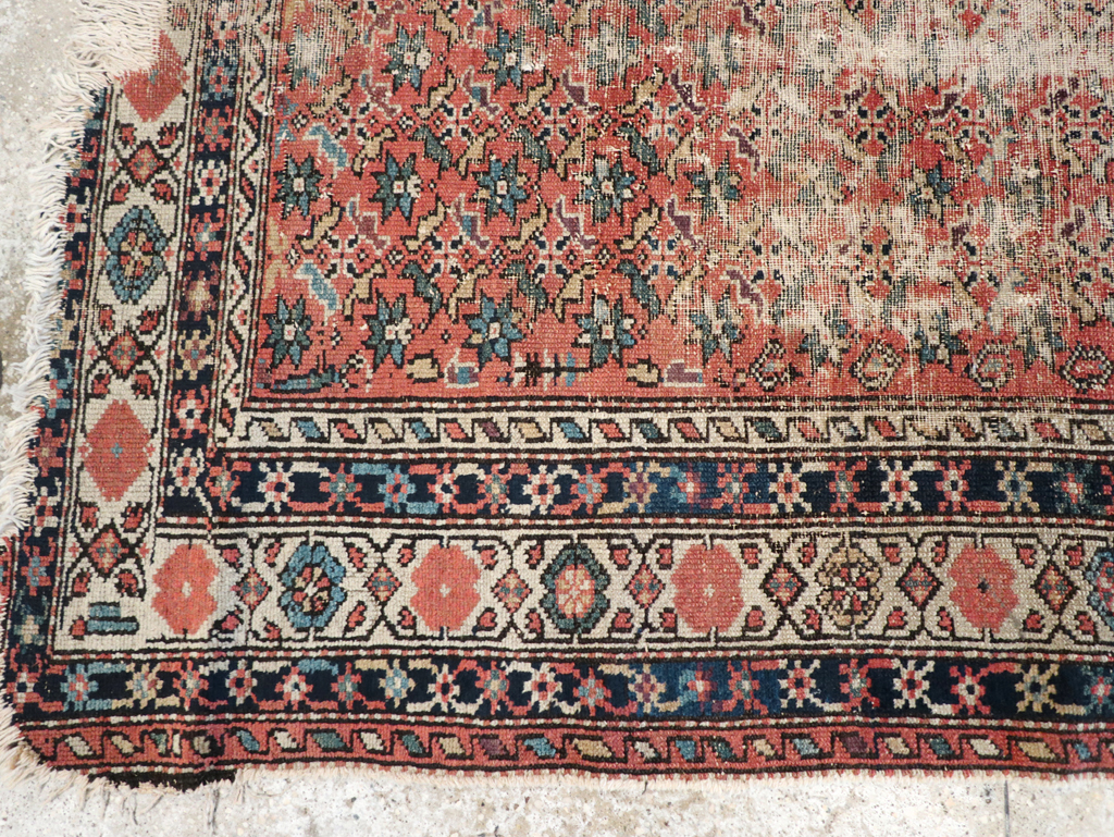 Antique Distressed Malayer Rug, No.28892 - Gsblank