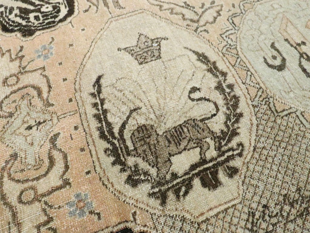 Antique Persian Tabriz Pictorial Rug, No.28901 - Gsblank