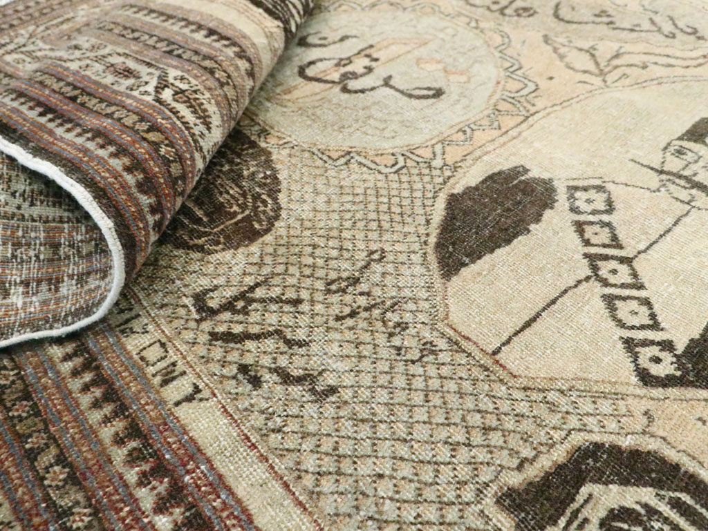 Antique Persian Tabriz Pictorial Rug, No.28901 - Gsblank