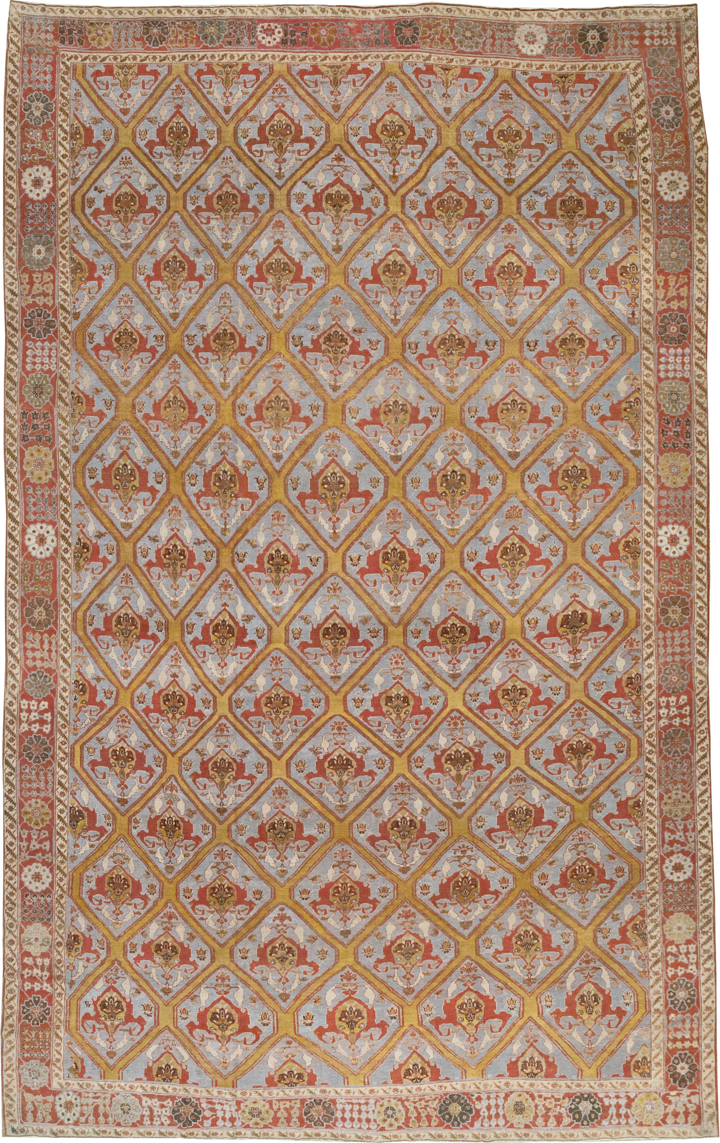 Antique Persian Bakhtiari Oversize Carpet, No.28902 - Gsblank