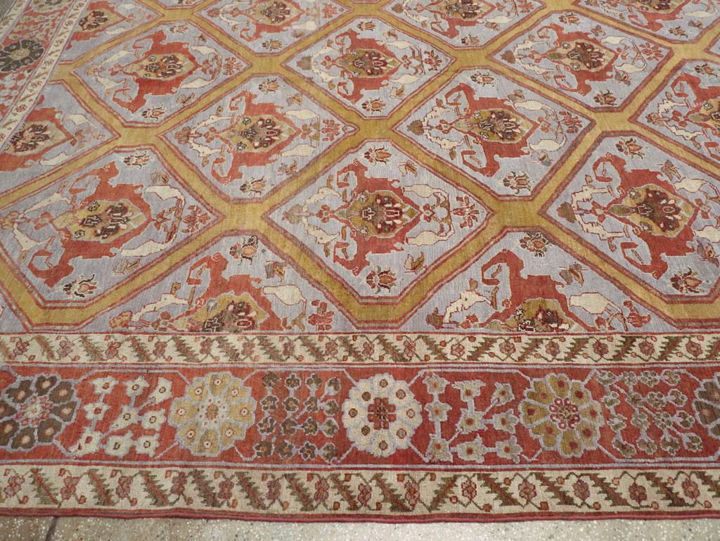 Antique Persian Bakhtiari Oversize Carpet, No.28902 - Gsblank