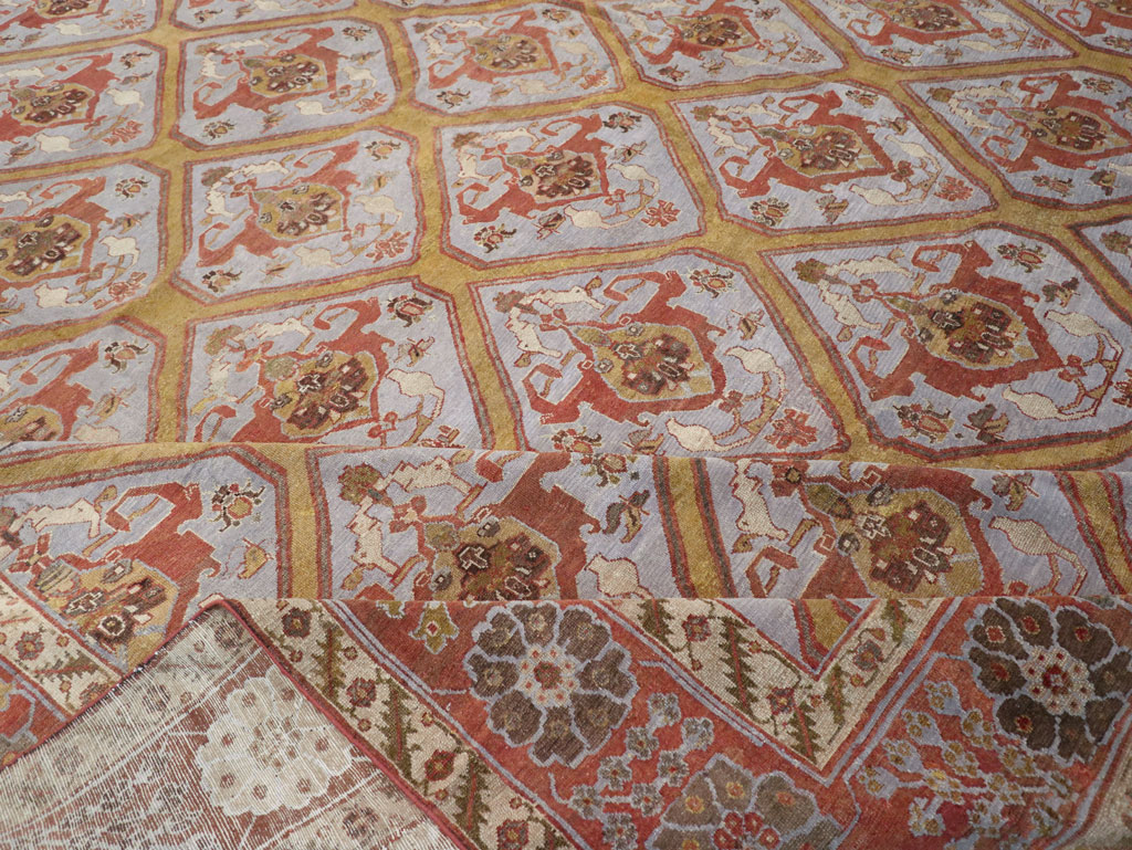 Antique Persian Bakhtiari Oversize Carpet, No.28902 - Gsblank